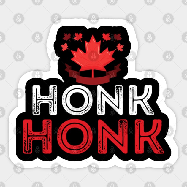 Honk Honk, Freedom Convoy Ottawa 2022- canadian truckers Sticker by AlexiShop